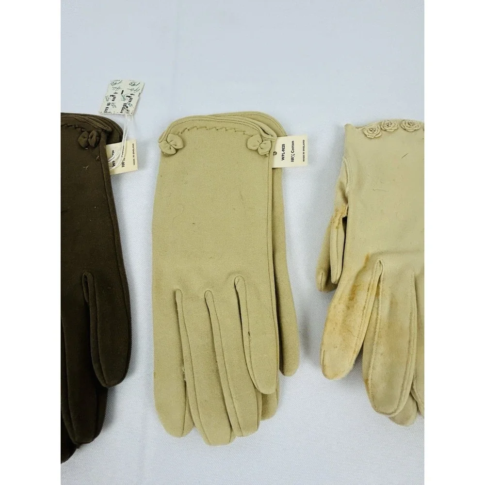 Lot of 5 Vintage Women's Gloves Grandma Dress